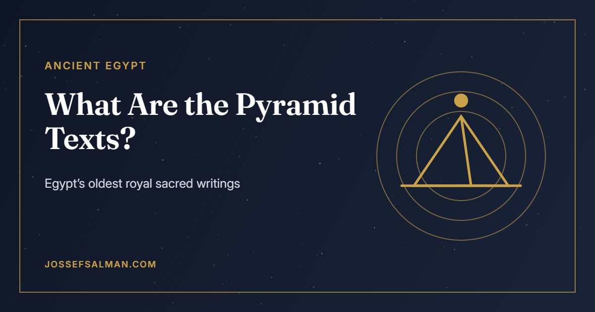 What Are the Pyramid Texts, and What Do They Tell Us About Egyptian Belief?